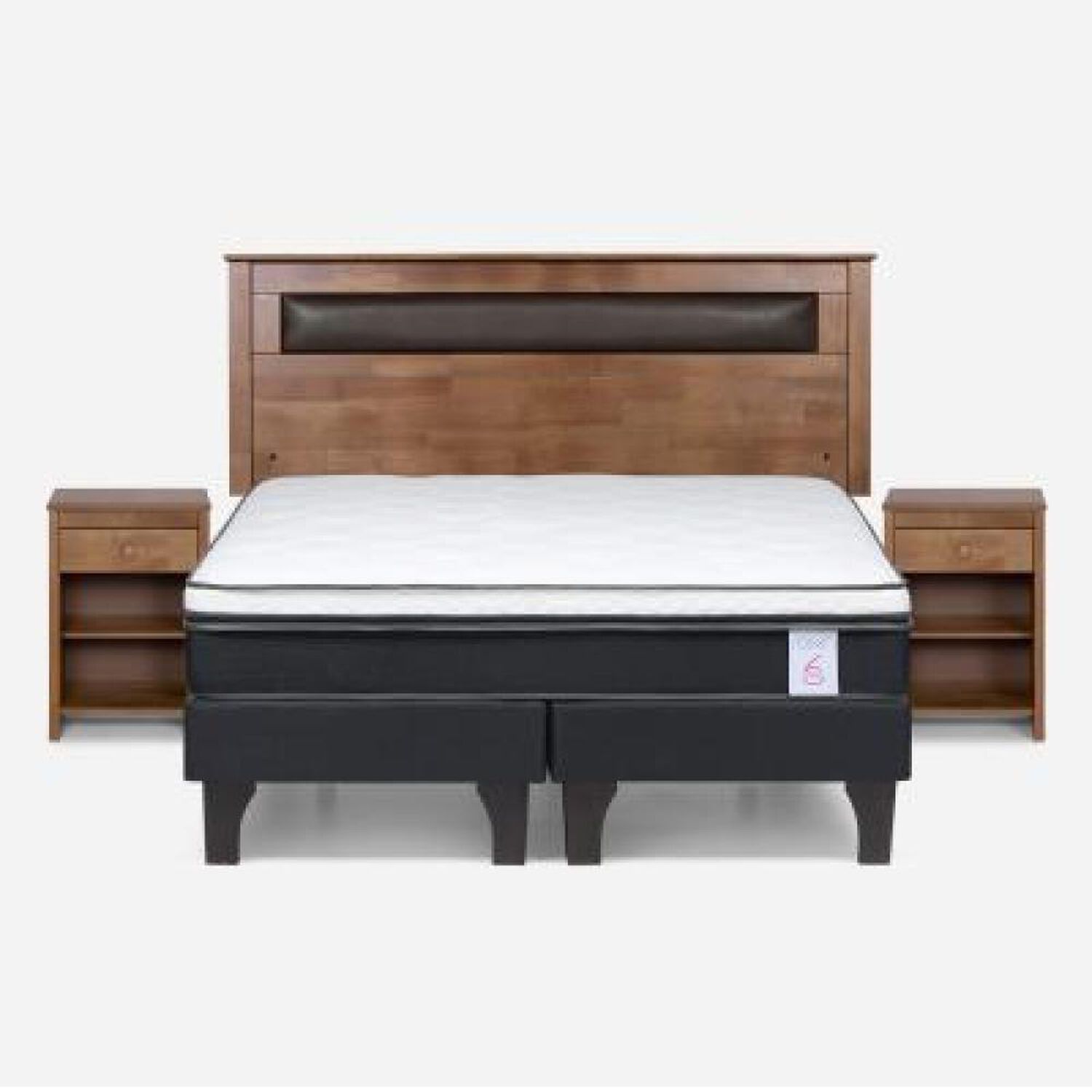 Cama Europea Rosen New Style 6 / 2 Plazas / Base Dividida + Set De Maderas image number 8.0