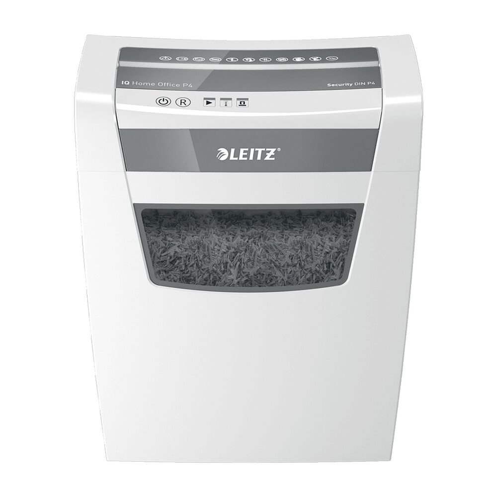 Trituradora De Papel Leitz Iq Home Office P4 Corte Confeti Capacidad 10 Hojas Papelero 23l image number 0.0