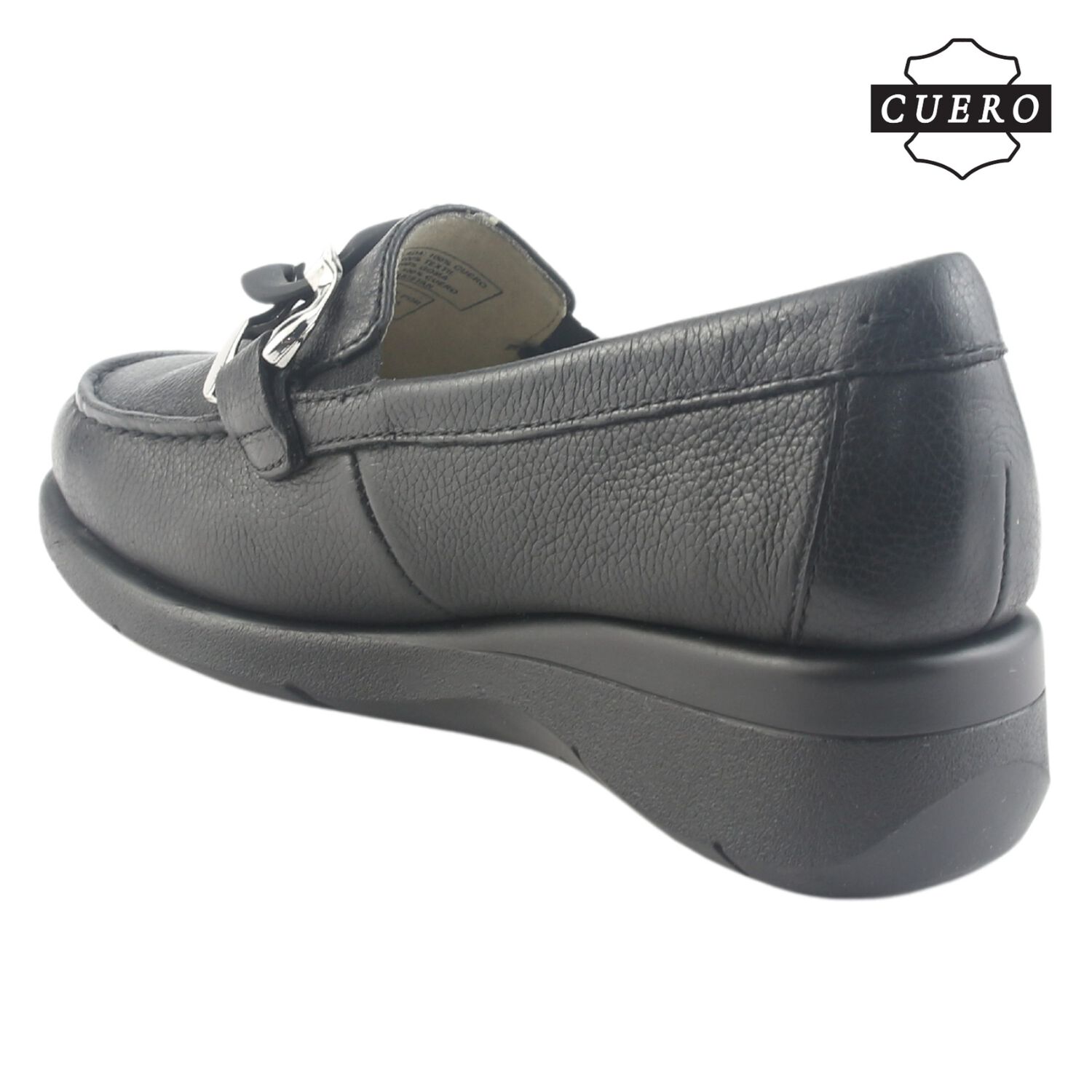 Mocasin De Cuero Chalada Mujer Cala-4 Negro Casual image number 4.0