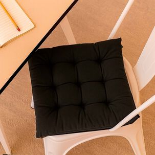 Coj&iacute;n Para Silla Negro 40x40 Cm