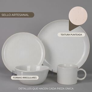 Vajilla Cer&aacute;mica Tromso 16 Piezas Para 4 Personas