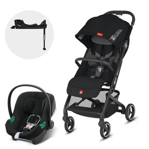 Coche Travel System Qbit Ac Black + Aton B2 + Base