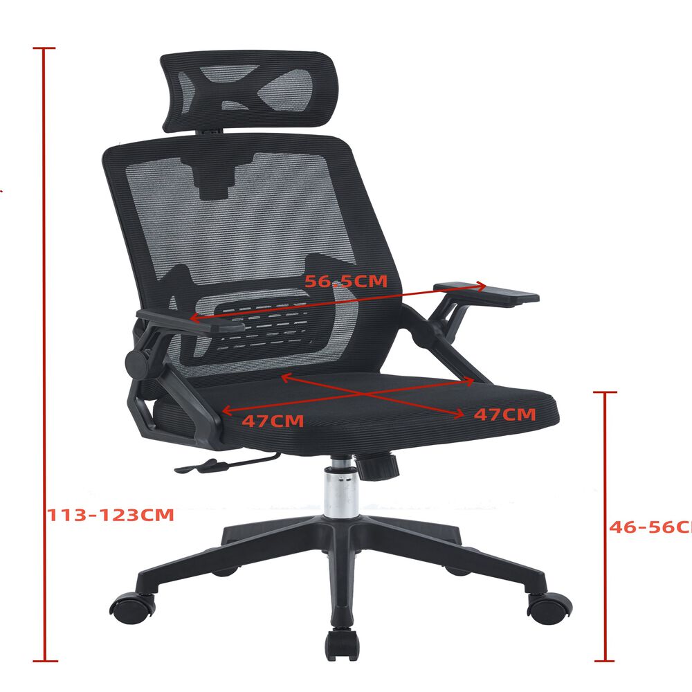 Silla De Oficina Ejecutiva Manchester Ergonomica Color Negro Bm-809 Arthome image number 5.0