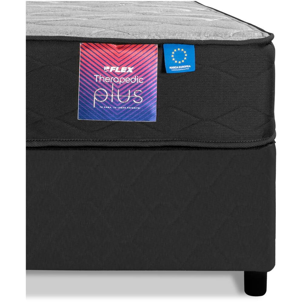 Cama Americana Flex Therapedic Plus / 2 Plazas / Base Dividida + Set De Maderas image number 2.0