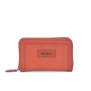 Billetera Mujer Madreselva Croco Carmin Lincoln's