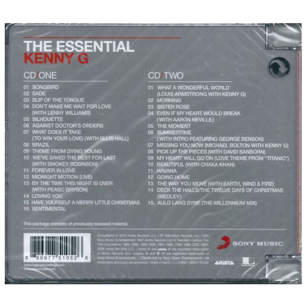 Kenny G - Essential Kenny G (2cd) | Cd image number 1.0