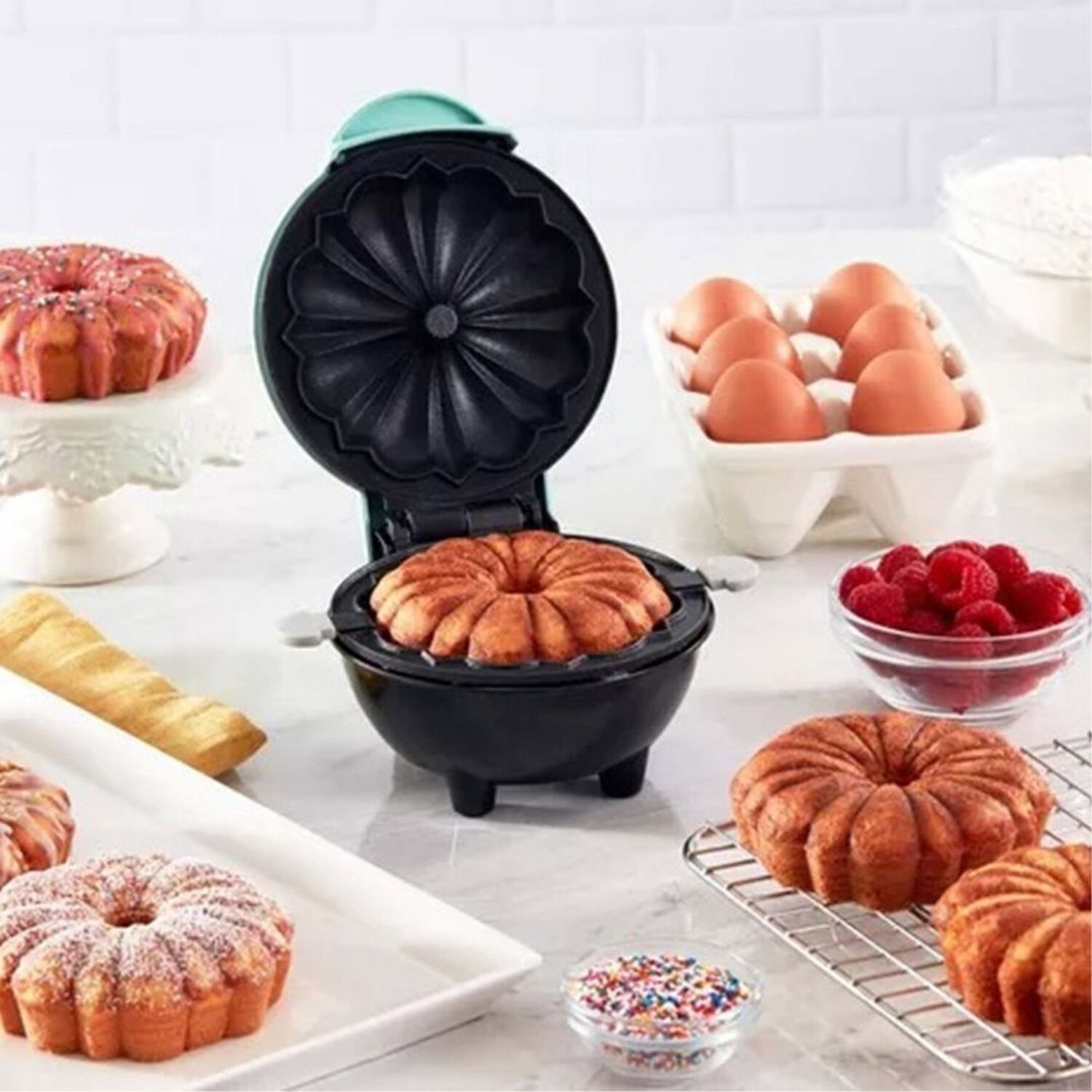 M&aacute;quina Mini Bundt Queque Pastel Con Molde Antiadherente image number 4.0