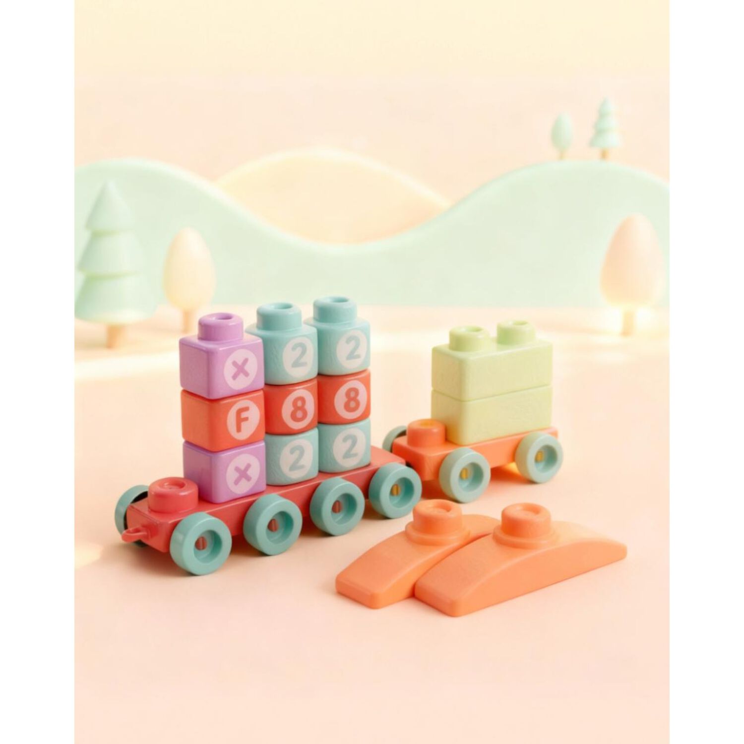 Juguete Bloques Armables Balde 32 Piezas Con Tren Para Ni&ntilde;os image number 2.0