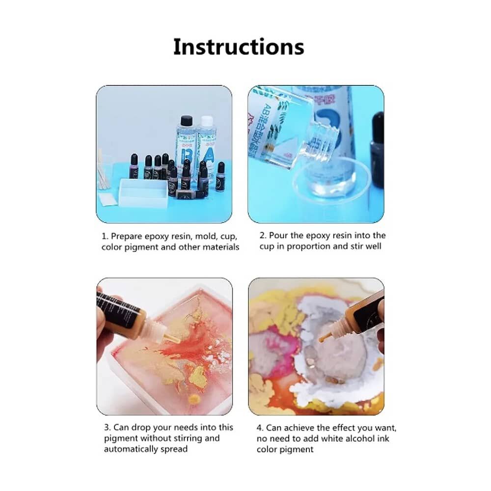 Juego De Tintas De Alcohol Metalizado De 12 Colores image number 4.0