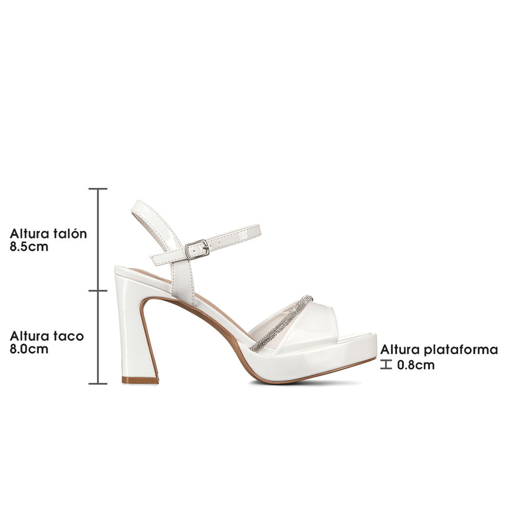 Sandalias Casual Fiesta Charol Mujer Plataforma Weide Gh130 image number 4.0