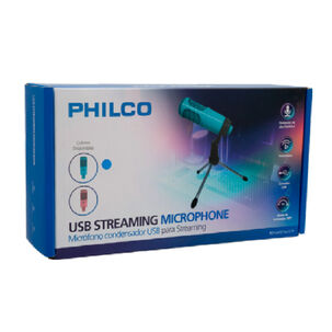 Micrófono Condensador Para Streaming Philco Usb Cuerpo Metálico