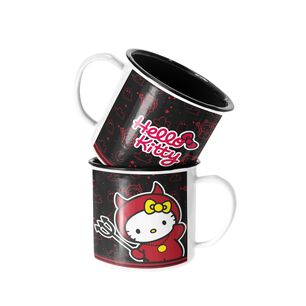 Taza Enlozada Lechera Hello Kitty Demonio