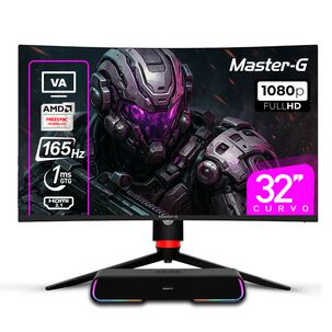 Pack Monitor Gamer 32" Curvo Fhd 1080 Va 165hz + Soundbar Bt