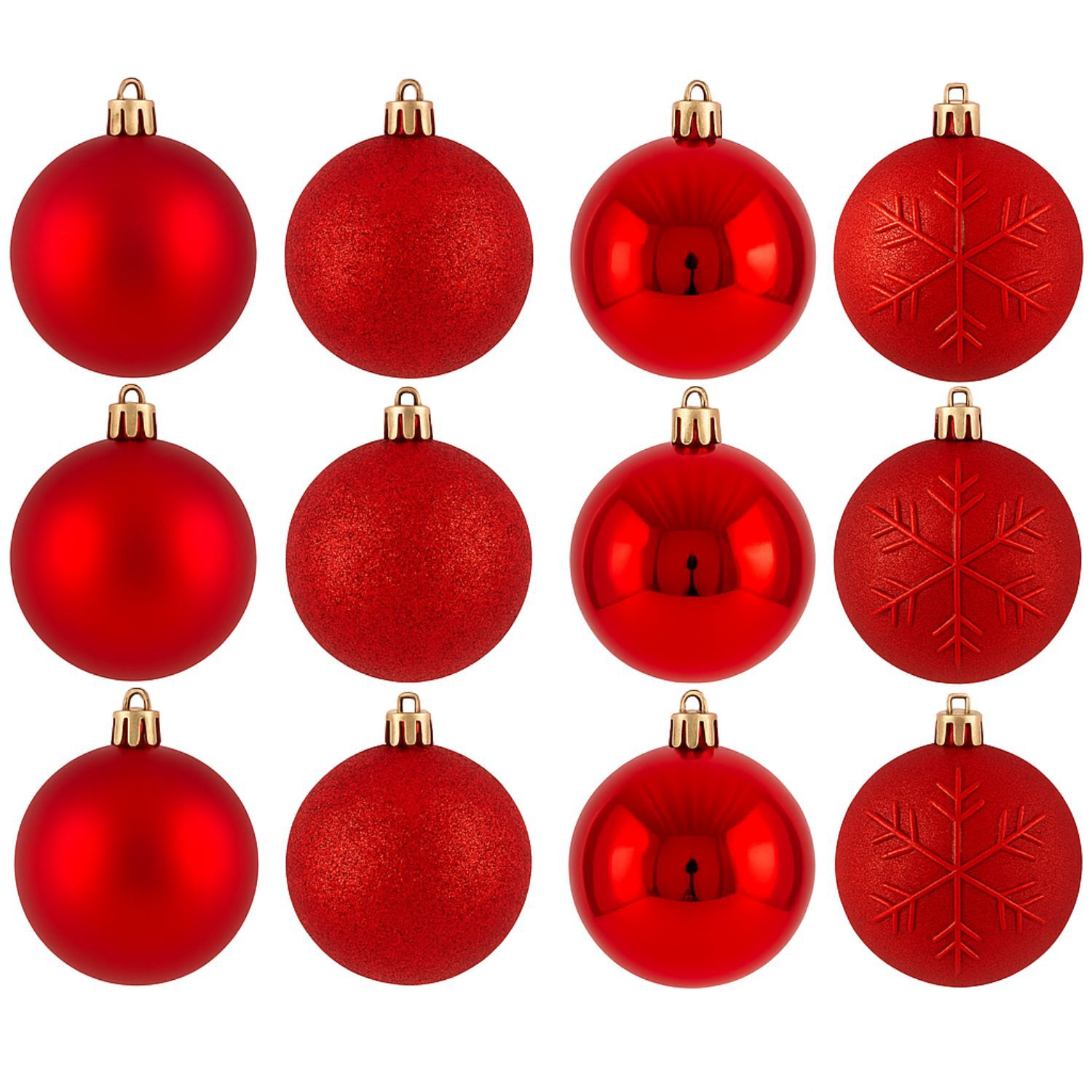 16 Esferas Bambalinas Adorno Navide&ntilde;o Rojo 6cm Decoracion image number 0.0