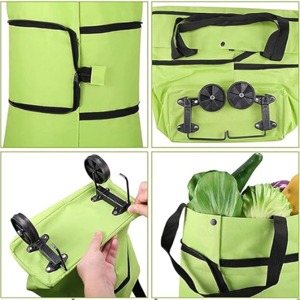 Carrito De Compras Bolsa Con Ruedas Multiusos Plegable image number 2.0