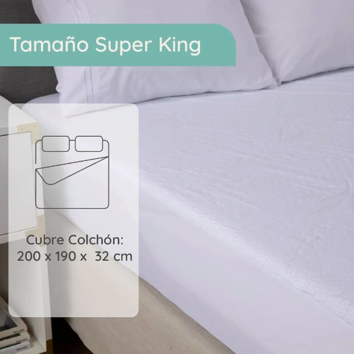 Cubre Colchon Impermeable Bambu Super King image number 2.0