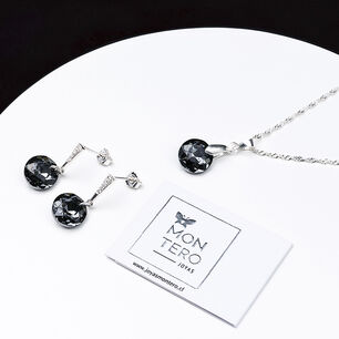 Conjunto Gracia Cristales Genuinos Silver Night