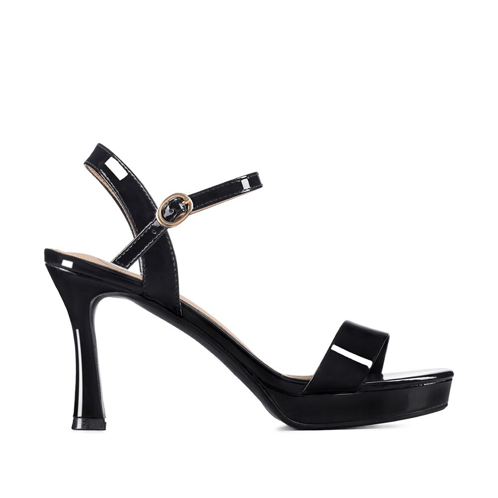 Sandalia Casual Taco Alto Simil Charol Mujer Weide You537 image number 0.0