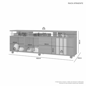 Rack Di Poretti Design Rack Atraente / 1 Puerta