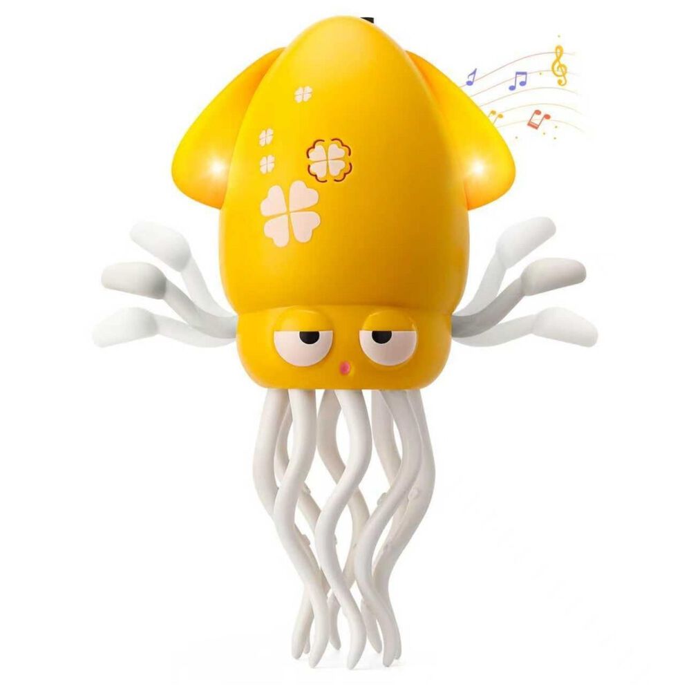 Pulpo Bailar&iacute;n Squid Toys Musical Con Luces Para Ni&ntilde;o Estimulador Color Amarillo image number 1.0