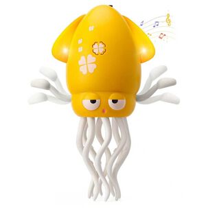 Pulpo Bailar&iacute;n Squid Toys Musical Con Luces Para Ni&ntilde;o Estimulador Color Amarillo