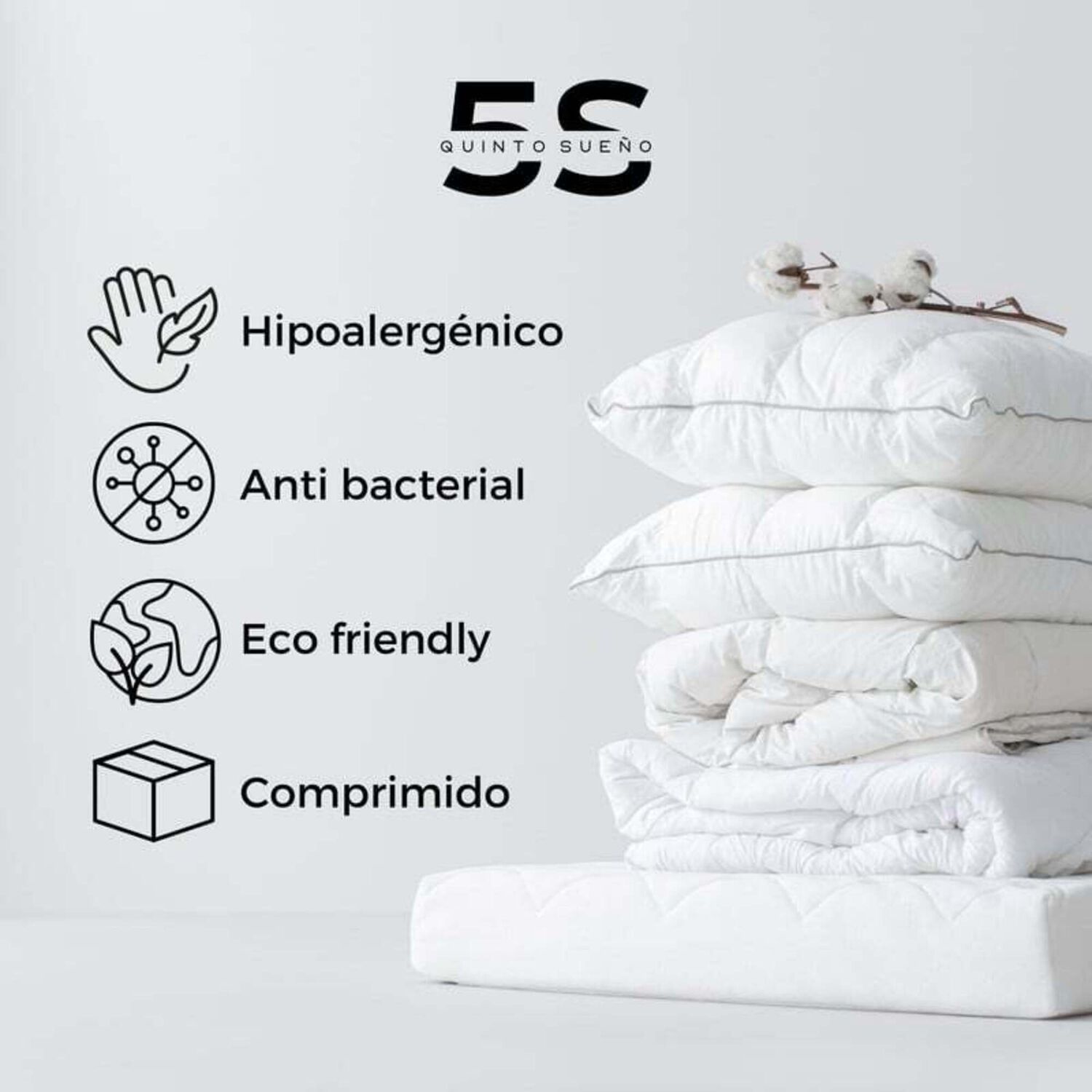 Cama Europea 2 Plazas + Respaldo Tubular Madera Gris image number 4.0