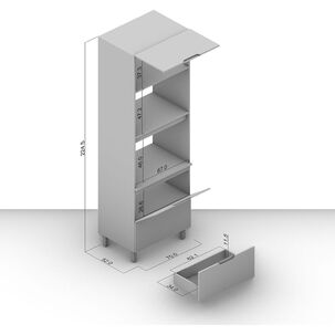 Mueble De Cocina Vekkahome Meena / 2 Puertas / 1 Caj&oacute;n