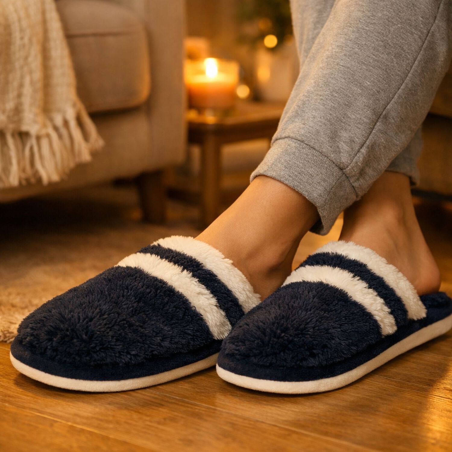 Pantufla Zinnia Azul Passer image number 4.0