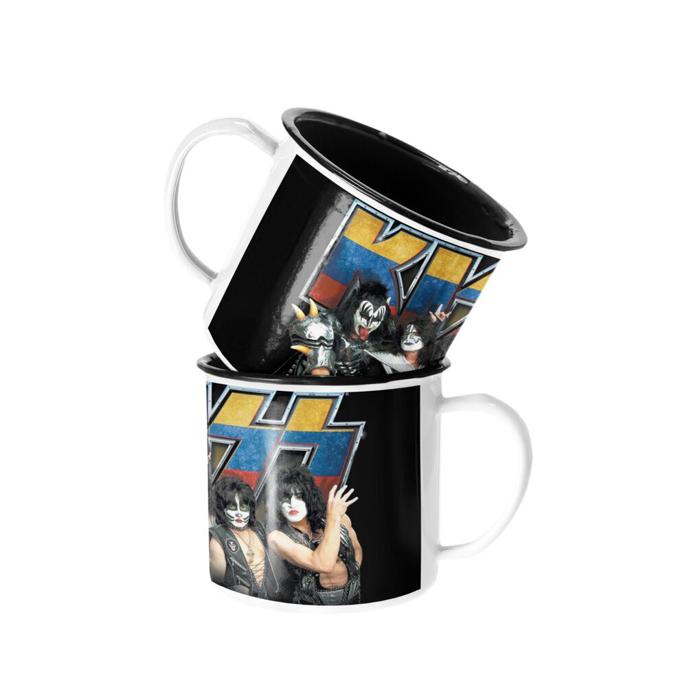 Taza Enlozada Lechera Kiss Banda Rock image number 0.0