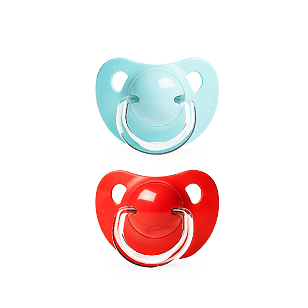 Chupete Evolution Silicona 0-6m Celeste Rojo image number 0.0