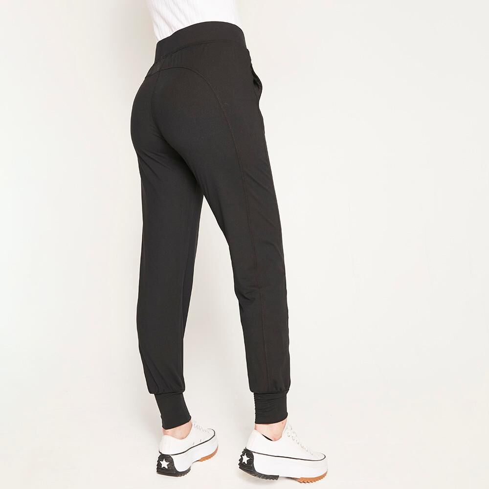 Pantalón De Buzo Básico Puño En Pretina Tiro Alto Relax Mujer Freedom image number 2.0