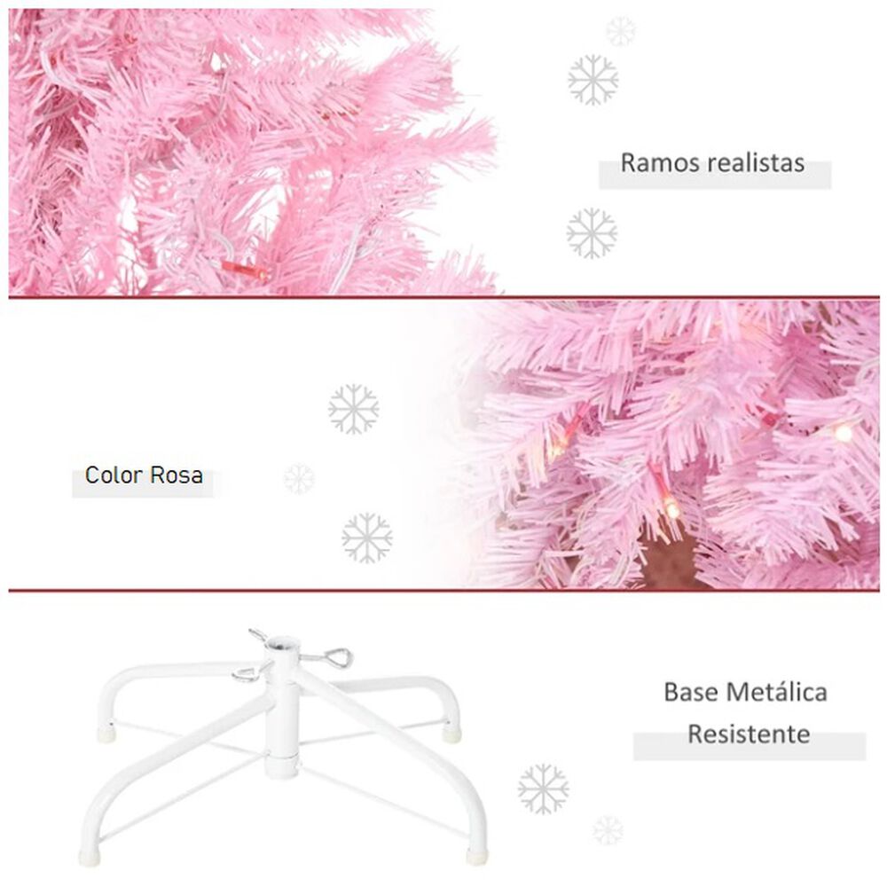 Árbol Navideño Artificial Altura 180cm Color Rosa image number 1.0