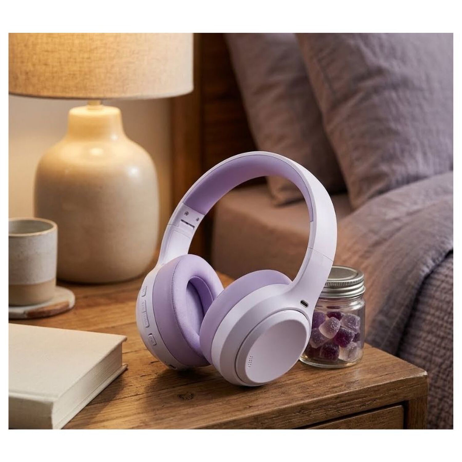 Aud&iacute;fonos Bluetooth Ezra Bw95 Anc Over-ear 38h Lila Inal&aacute;mbricos image number 2.0