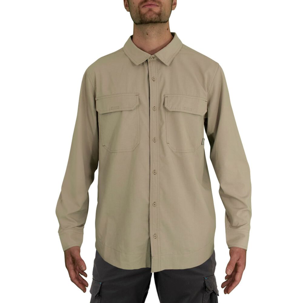 Camisa Hw Oregon Hombre Beige image number 0.0