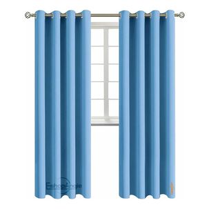 Cortina Blackout 140x220 Cm Poliéster Azul Cielo Opaca
