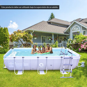 Piscina Con Filtro 7020 L 99x200x400 Cm Gris.