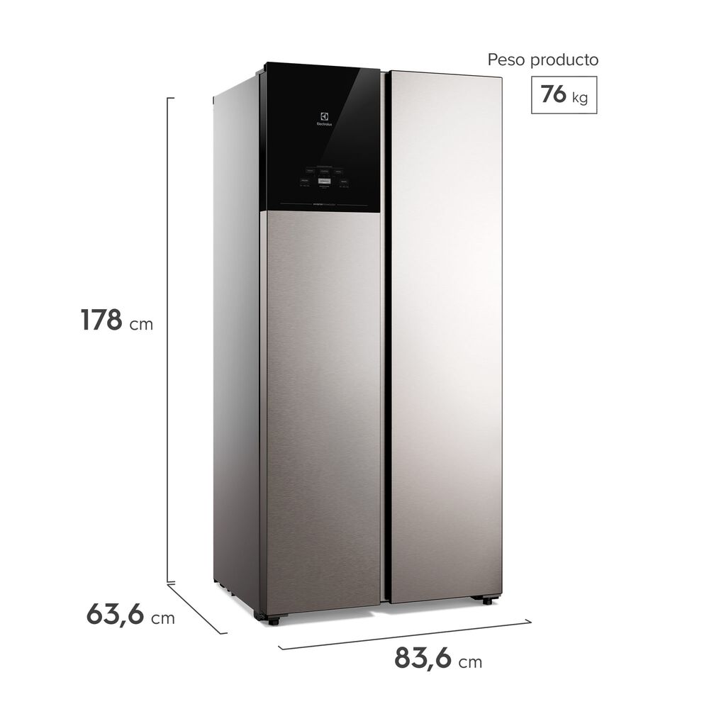 Refrigerador 440l No Frost Side By Side Inverter Es40s image number 2.0