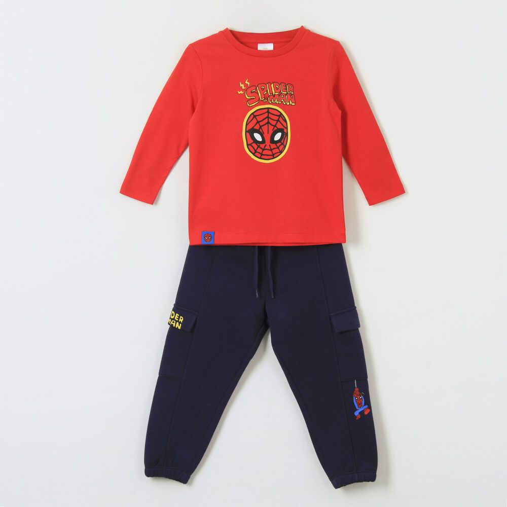 Conjunto Ni&ntilde;o Spiderman Face Rojo Marvel image number 0.0