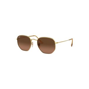 Lentes De Sol Hexagonal Dorado Ray-ban