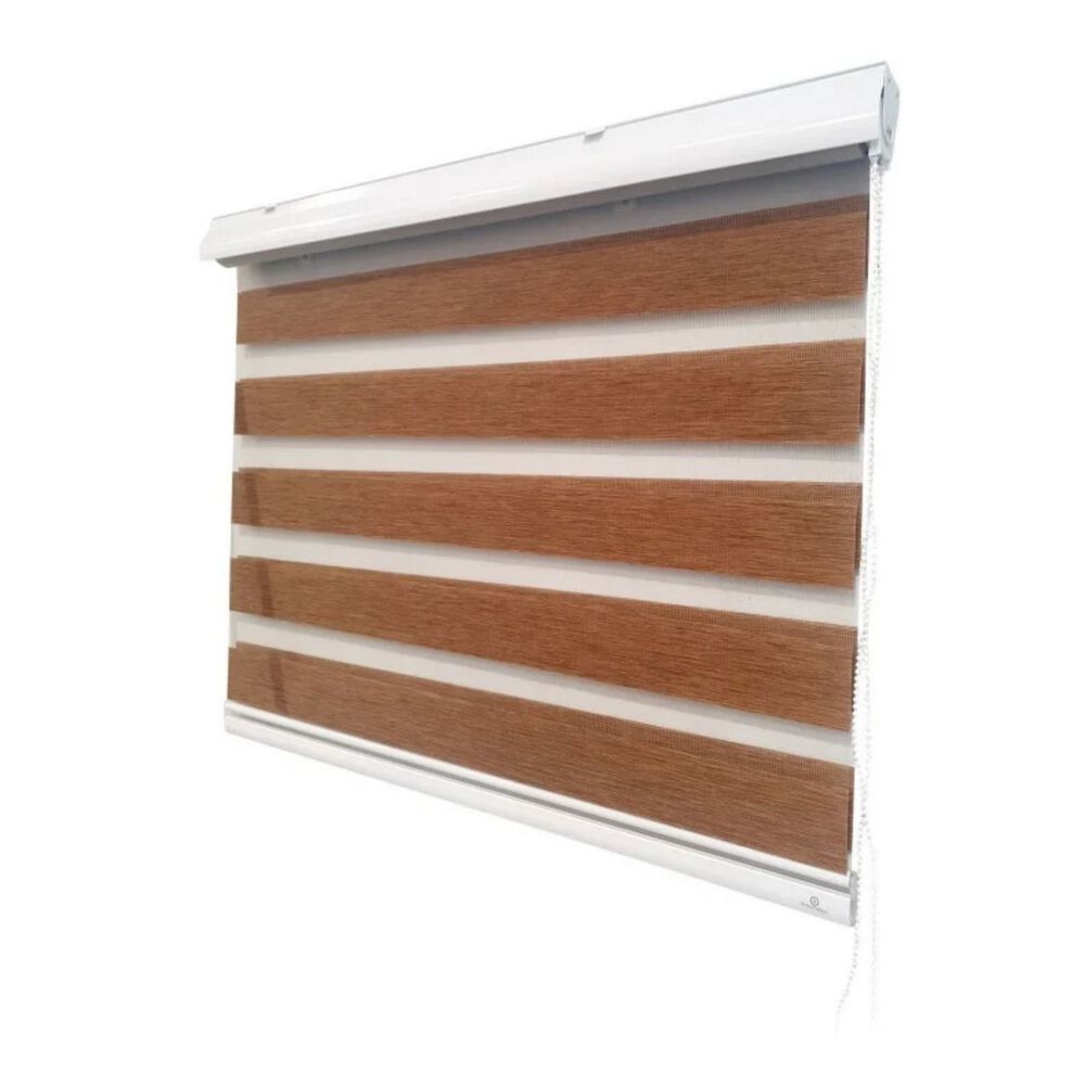 Cortina Roller D&uacute;o Madera Caf&eacute; 60x220 Cm image number 1.0