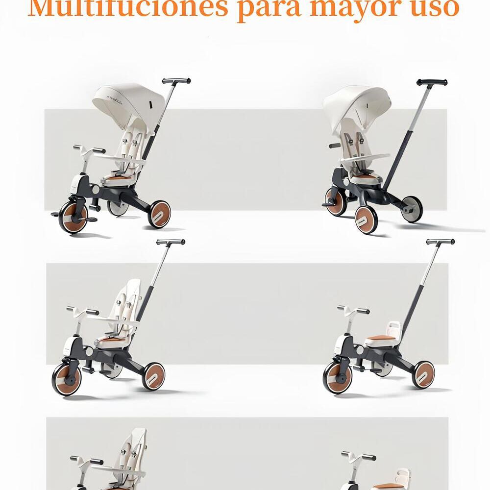 Triciclo De Paseo 360&deg; Y Balance 6 En 1 Plegable Negro image number 3.0