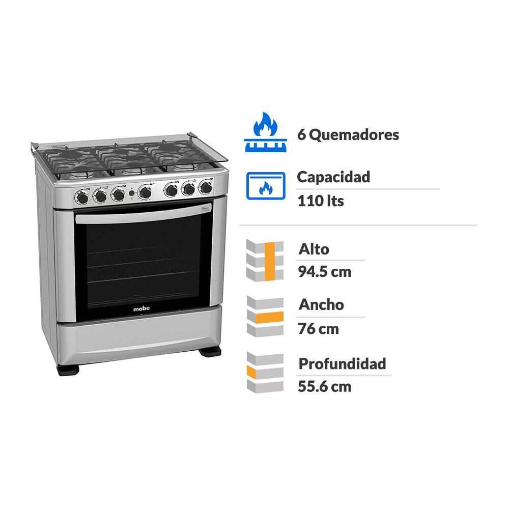 Cocina Mabe ANDES76HG0 / 6 Quemadores en Oferta | Hites.com