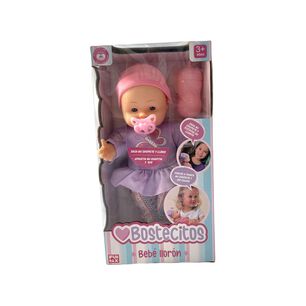 Mu&ntilde;eca Baby Doll Bostecitos Cuerpo Blando 12" Llor&oacute;n Ass