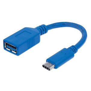 Cable OTG Tipo-C 3.1 Azul Manhattan 353540 - Crazygames