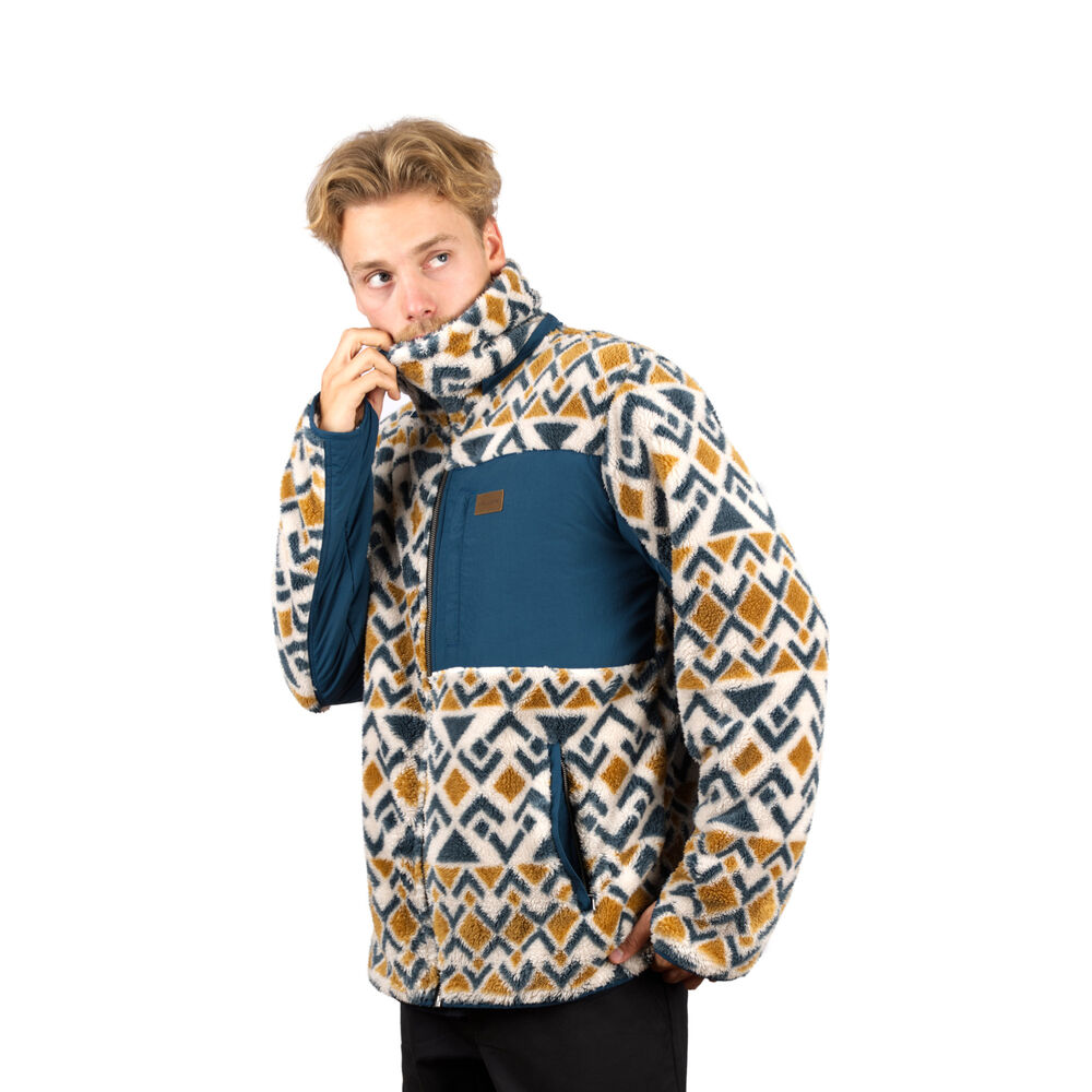 Chaqueta Shaggy Waves Print Hombre Falcone image number 3.0
