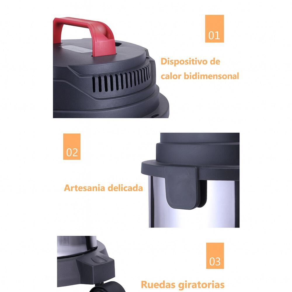 Aspiradora Industrial 20l 1500w Multifuncion Incluye Cubre Filtro Protector image number 4.0