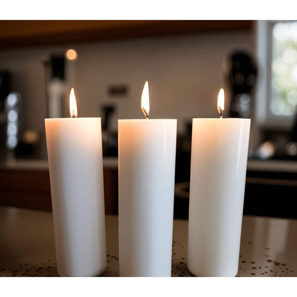 Pack De 2 Velas 15 X5 Cm Blancas image number 4.0