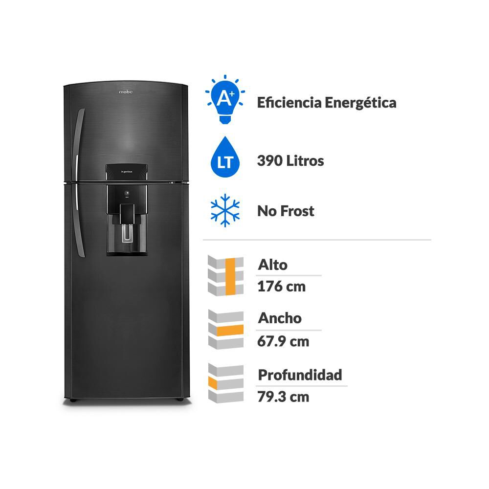 Refrigerador Top Freezer Mabe RMP400FYUC / No Frost / 390 Litros / A+ image number 1.0