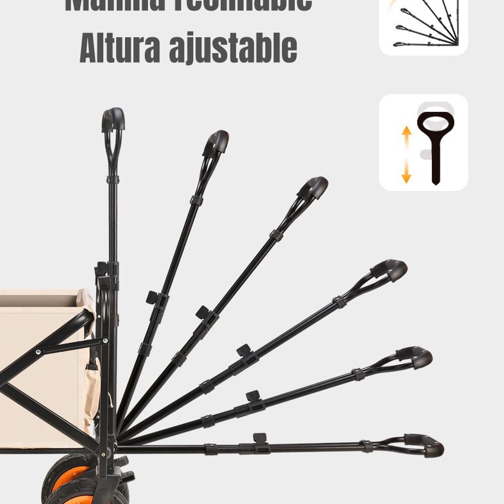 Carrito Para Compras Y Camping Con Frenos Negro Lubabycas image number 3.0