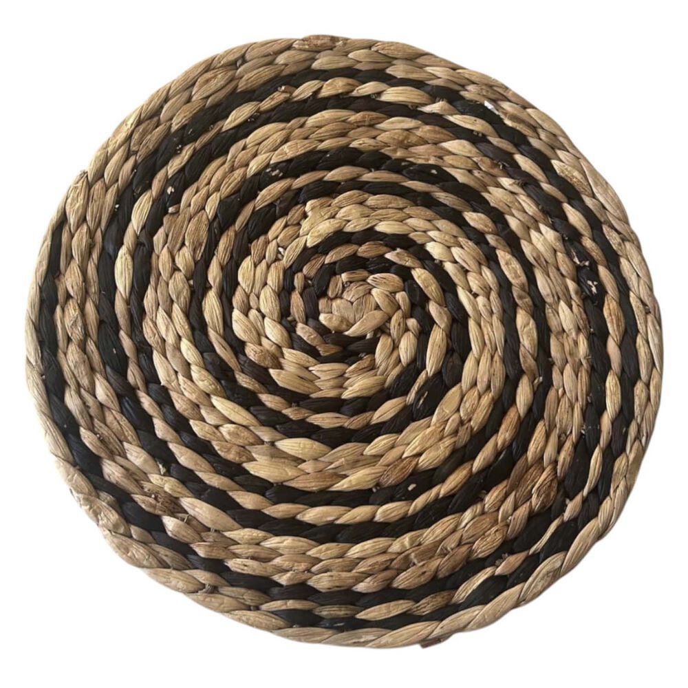 Pack De 6 Individuales Redondos R&uacute;sticos De 100 % Tejido De Yute image number 0.0